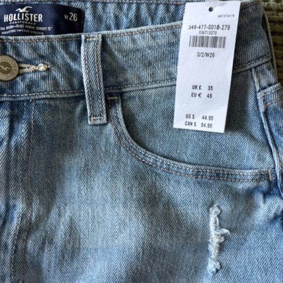 Hollister Ultra High-Rise Distressed Mom Shorts 5" size 26 - Picture 4 of 4